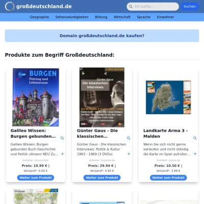 Screenshot großdeutschland.de