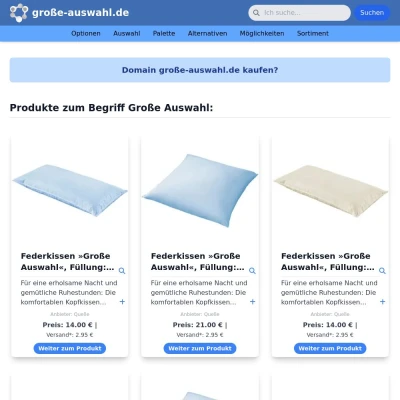 Screenshot große-auswahl.de