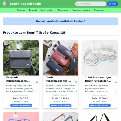 Screenshot große-kapazität.de