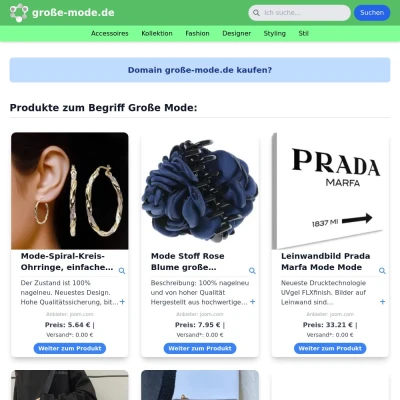 Screenshot große-mode.de