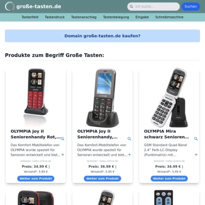 Screenshot große-tasten.de