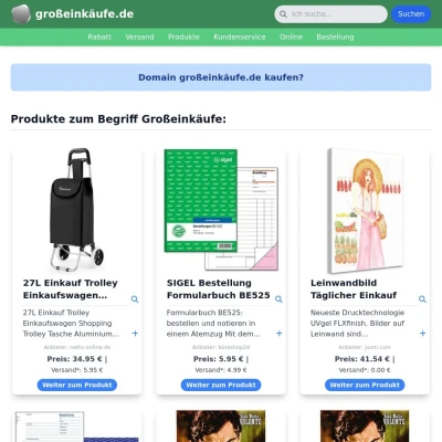 Screenshot großeinkäufe.de