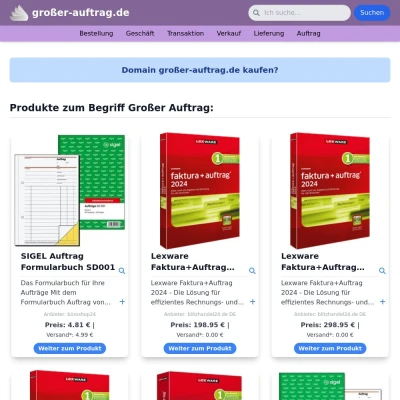 Screenshot großer-auftrag.de
