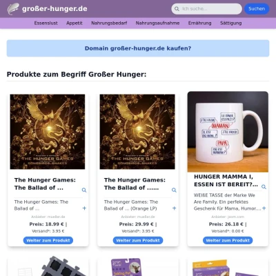 Screenshot großer-hunger.de