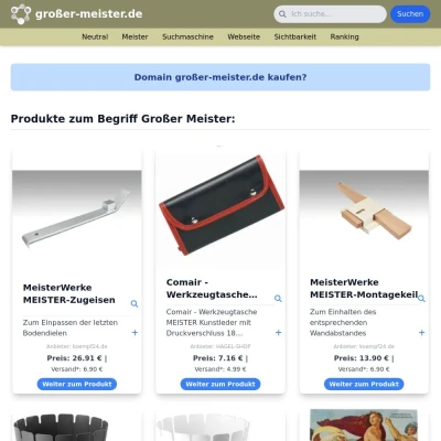 Screenshot großer-meister.de