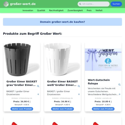 Screenshot großer-wert.de