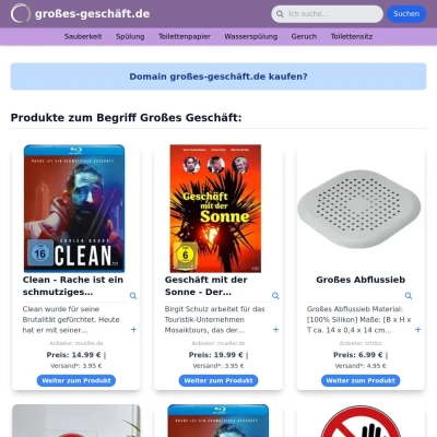 Screenshot großes-geschäft.de