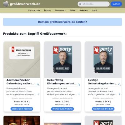 Screenshot großfeuerwerk.de