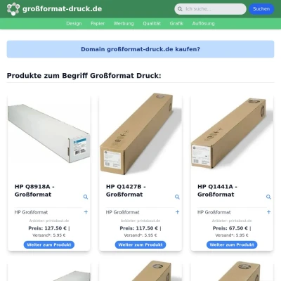 Screenshot großformat-druck.de