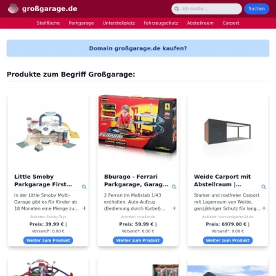 Screenshot großgarage.de