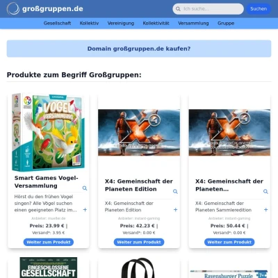 Screenshot großgruppen.de