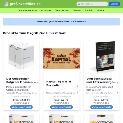 Screenshot großinvestition.de