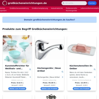 Screenshot großkücheneinrichtungen.de