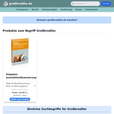 Screenshot großkredite.de