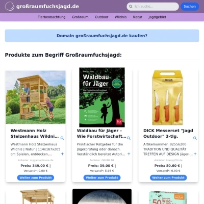 Screenshot großraumfuchsjagd.de