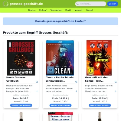 Screenshot grosses-geschäft.de