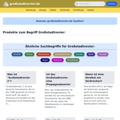 Screenshot großstadtrevier.de