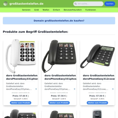 Screenshot großtastentelefon.de