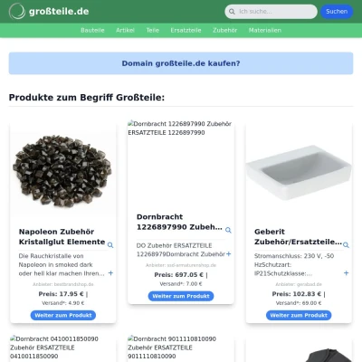 Screenshot großteile.de