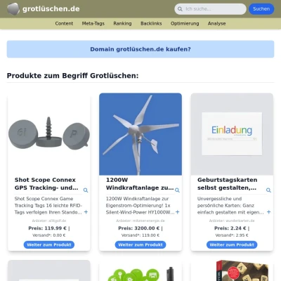 Screenshot grotlüschen.de