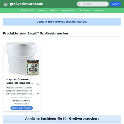 Screenshot großverbraucher.de