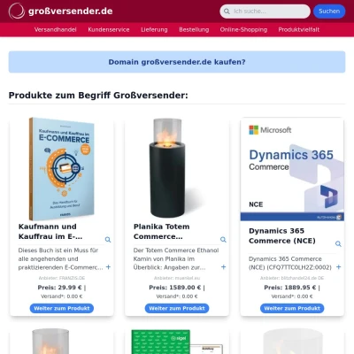 Screenshot großversender.de