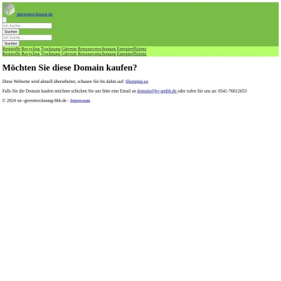 Screenshot gärresttrocknung.de