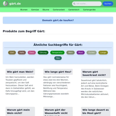 Screenshot gärt.de