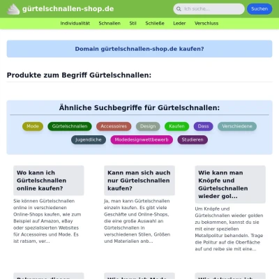 Screenshot gürtelschnallen-shop.de