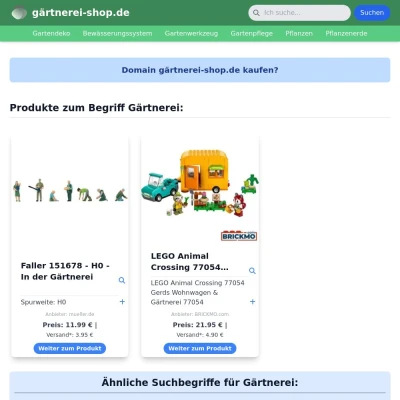 Screenshot gärtnerei-shop.de