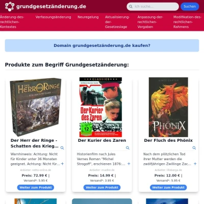 Screenshot grundgesetzänderung.de