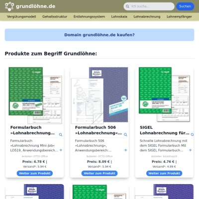 Screenshot grundlöhne.de