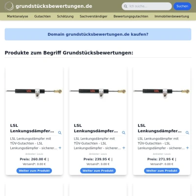 Screenshot grundstücksbewertungen.de