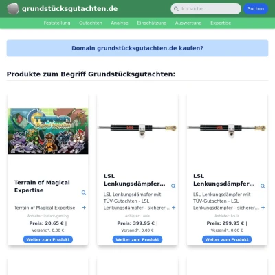 Screenshot grundstücksgutachten.de