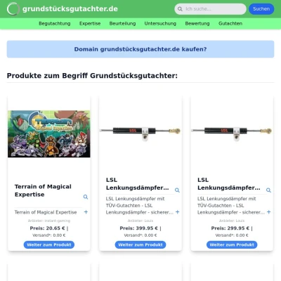 Screenshot grundstücksgutachter.de