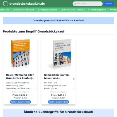 Screenshot grundstückskauf24.de