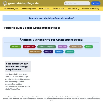 Screenshot grundstückspflege.de