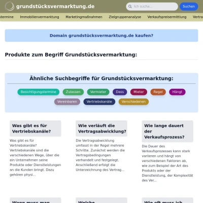 Screenshot grundstücksvermarktung.de