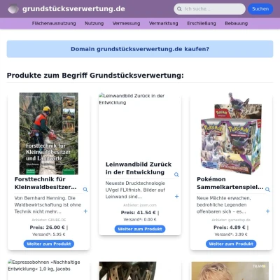 Screenshot grundstücksverwertung.de