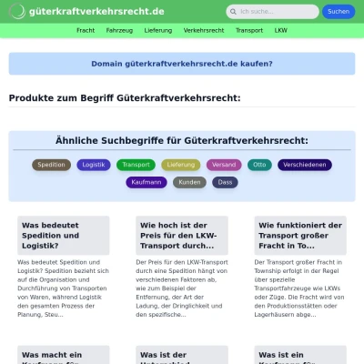 Screenshot güterkraftverkehrsrecht.de