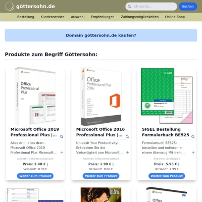 Screenshot göttersohn.de