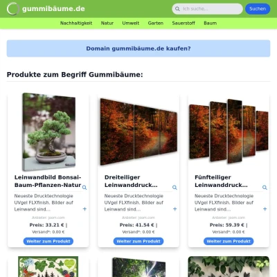 Screenshot gummibäume.de