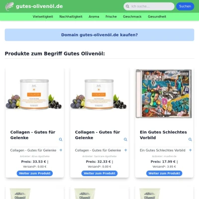 Screenshot gutes-olivenöl.de