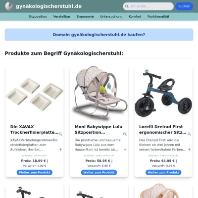 Screenshot gynäkologischerstuhl.de