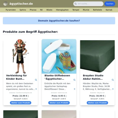 Screenshot ägyptischer.de