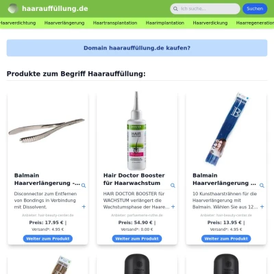 Screenshot haarauffüllung.de