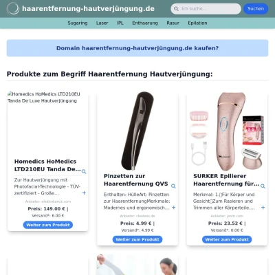 Screenshot haarentfernung-hautverjüngung.de