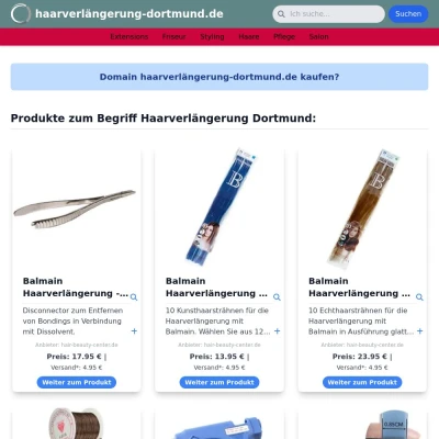 Screenshot haarverlängerung-dortmund.de