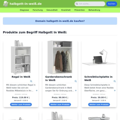 Screenshot halbgott-in-weiß.de