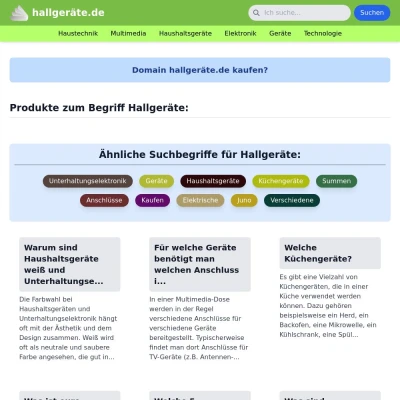 Screenshot hallgeräte.de